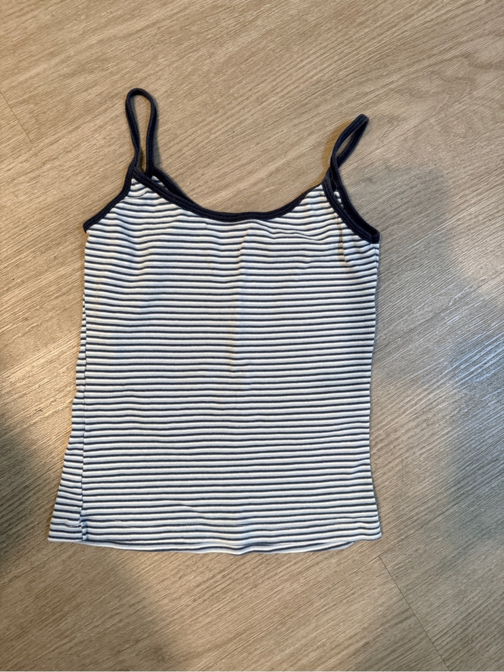 Brandy Melville Navy & White Striped Spaghetti Strap Tank